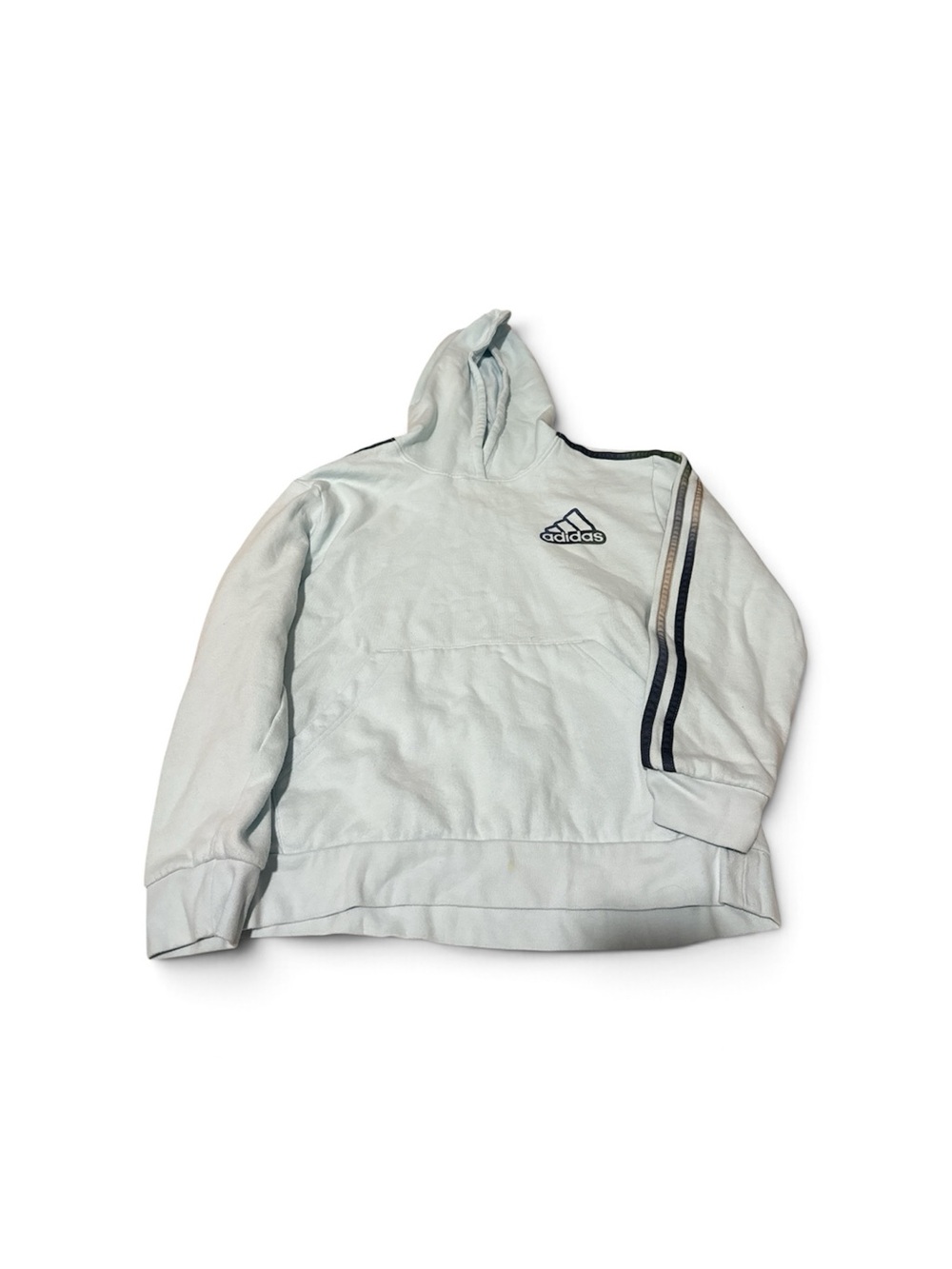 adidas Light blue Hoodie with Stripe Detail